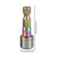 Hex Shank Socket Adapter Ball-Lock Hex to Socket Adapter Drive Converter Coated Finish