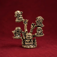 Brass Wealth God Statue Handmade Finish Tea Pet Figurine Handmade for Desk