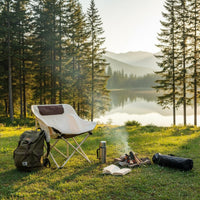 Folding Camping Chair Stable Design Portable Camping Chair Portable Fishing Stool Wide Seat Side Storage Pocket