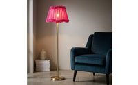 Pleated Ruffled Lampshade Gauzy-Like Pink Textile Lampshade Easy to Install Home Decor