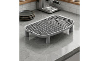 Litter Box Mat with Legs Rectangular Cat Litter Mat with Raised Grid for Home