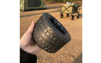 7-Inch Rubber Wheel 168 Mm Diameter Treaded Wheel Heavy Duty Outdoor Gear Wear Resistant for Camping, Lawn, Barbecue