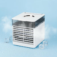 Compact USB Desktop Air Cooler Quiet Portable Mist Fan Mini Evaporative Cooler for Office Workers, Students, Desk, Home
