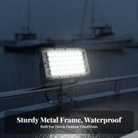 LED Flood Light Waterproof DC Low Electric Potential Lamp Water Resistant 12V Portable Work Light for Fishermen, Mechanics, Night Market, Camping