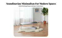 Nordic Aesthetic Cylindrical Frame Coffee Table Minimalist Design Home Furniture Sleek Profile Easy to Assemble for Interior Decorators, Homeowners, Renters, Living Room, Bedroom, Lounge Area, Office
