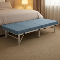 Foldable Bed Folding Bed Frame Coconut Palm Layer Rest Furniture for Guest Accommodation, Midday Resting