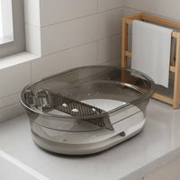 Washboard Laundry Basin Heavy Duty Laundry Basin with Scrubber Space-Saving Hand Wash Tub for Students