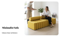 Minimalist Design Upholstered Guest Settee Long Strip Shape Upholstered Backless Settee Modern Look Commercial Furniture Elegant Aesthetics for Salon Owners, Shop Managers, Interior Designers, Clothing shop, Barbershop, Lobby, Bank
