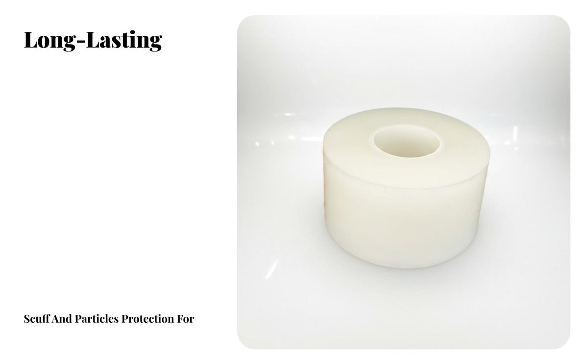 PE Covering Film Easy to Peel Transparent Surface Protection Film No Residue Self Covering Roll for Industrial Workers, Factories, Moving