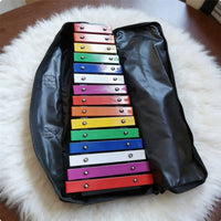 15 Note Glockenspiel Crisp Music Learners Musical Instrument Includes Carrying Case Aluminum Bar Xylophone for Classroom
