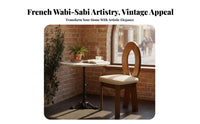 French Retro Design Mermaid Tail support Chair Wabi-Sabi aesthetic Accent Seat Minimalist Aesthetic Seating Furniture Ergonomic supportrest for Restaurant Owners, Interior Designers, Homeowners, Dining Room, Kitchen, Home Office
