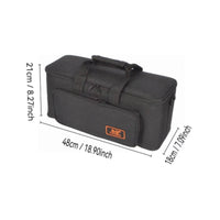 Wear-Resistant Portable Speaker Carrying Bag Velvet Lined Portable Amplifier Carrying Bag Detachable Shoulder Strap Padded Speaker Carrier Front Zippered Pocket