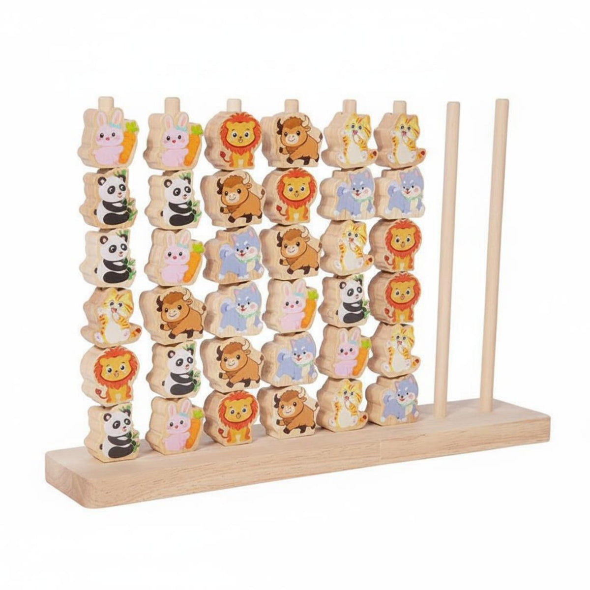 Fine Movement Skills Creature Bead Threading Toy Wood Montessori Counting Toy Pattern Cards for Preschoolers