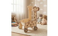 Giraffe Push Pusher Rounded Panels Child Toy Activity Center Nursery Item for Young Children