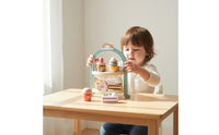 Wooden Dessert and Tea Playset Role Children's Play Afternoon Tea Toy Wood Wooden Cake Toy Set for Preschoolers, Young Children