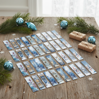 30-Pack Christmas Nordic Snow Scene Paper Bookmarks for Reading and Gifting