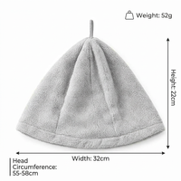Navy Blue Sauna Cap for Men and Women, Coral Fleece Bucket Style Steam Room Accessories, One Size Fits All Polyester Bathroom Wellness