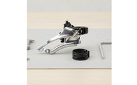 Two-pullPull Front Derailleur with Clamp Collar Triple Clamp-on Front Derailleur Adjustable Bike Part Compatible for Commuters