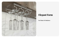 Hanging Vino Glass Rack Easy to Install Stainless Steel Vino Glass Hanger Under Cabinet Stemware Holder Great Gift