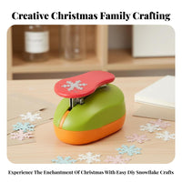 Festive Designs Christmas Craft Punch Creates Exquisite Patterns Christmas Hole Punch Set Clean Precise Shapes for Scrapbookers, Card Making