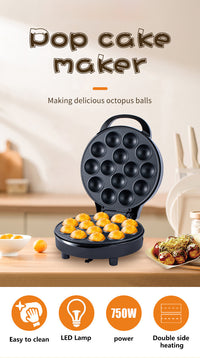 14-Hole Takoyaki Maker with Large Capacity, 750W, 220V