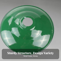 Rainproof Green Enamel Light Shade Waterproof Industrial Enamel Lampshade Decorative for DIY Enthusiasts, Homestay, Farmhouse, Restaurant