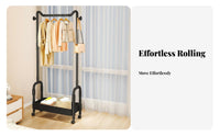 complimentarystanding Garment Rail with storage areaSaving for children
