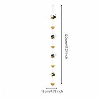 Bee-Themed Rain Chain Weather-Resistant Hanging Bee Chain Rust-Resistant Tiered Rainwater Collector for Porch