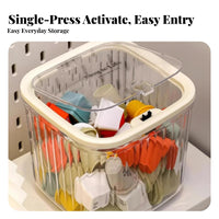 Tea Pouch Storage Box Dustproof Tea Pouch Organizer Clear Coffee Capsule Holder for Office, Breakroom, Kitchen Counter