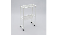Mobile Racket Holder with Basket Easy to Move Rolling Racket Stand Multi-Functional Sports Equipment Storage Cart Versatile for Coaches, Schools, Players, Gyms, Home Garage