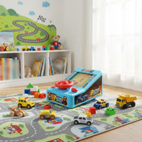 Simulated Game Machine With Sound Effects & Music Steering Wheel Race Game Throttle Function Function for Children, Kids