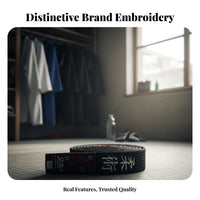 Long-Lasting Stitching Brazilian Jiu-Jitsu Belt Double-Layered Combat Arts Gear Embroidered Design for BJJ Practitioners, Men