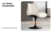 Italian and fashion rotating Dining Chair Light Luxury Household Furniture Minimalist Design Padded Armchair Fully Upholstered for Restaurant Owners, Interior Designers, Office Workers, Kitchen, Coffee Shop, Living Room, Lounge