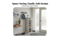 Narrow Shoe Rack Space-Saving Entryway Shoe Stand Simple Design Household Storage for Families, Apartment Dwellers, Small Areas, Hallway, Closet