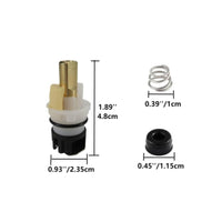 2 Pieces Two-Handle Faucet Stem Replacement Brass-Toned Faucet Repair Kit with Seat and Spring Easy Installation Hardware for Bathroom, Kitchen