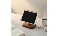 360 Rotating Desk Phone Stand Wood Wooden Phone Stand Hands Mobile Accessory for Bedside, Office