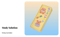 Foldable 2-in-1 perusing Stand and Pen Case Multi-Functional Book Holder Portable writing instrument holder Cute Cartoon Design for Students, Children, School, Dorm Room, Library, Bedroom