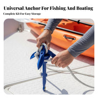 Small Boat Anchor Foldable Design Foldable Boat Anchor Aquatic Hardware Easy Storage Boating Equipment Sturdy Duty for Kayaking