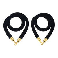 2 Pieces Metal Hooks Velvet Barrier Rope Fasteners