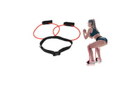 Strength Training Waist Belt Resistance Bands Portable Booty Band Belt System Adjustable Fit Leg Resistance Strap Set Sturdy Construction for Athletes, Runners, Dancers, Home Gym, Physical Rehabilitation