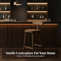 Bar Stool with Spinerest Modern Minimalist Design Counter Chair Sturdy Base Easy to Assemble for Householders, Kitchen Island