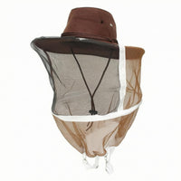 Full-Face Beekeeping Veil Hat Drawstring Closure Wide Brim Beekeeping Hat Braided Band Ventilated Bee Veil Denim-Style for Beekeepers, Apiary