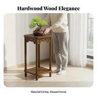 Traditional Chinese and aesthetic Tiered Wooden plant stand Freestanding Multi-Tiered Plant Stand Indoor & Outdoor Use Planter Holder Space-Saving for Gardeners, household owners, Living Room, Balcony, Indoors, Garden