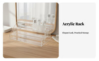 Acrylic Display Riser Multi-Tier Design Figurine Display Stand Tiered Shelf Organizer Transparent Clear Step Shelf for Desktop