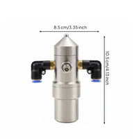 Resistant Air Atomizing Spray Nozzle Long-Lasting Construction Two-Fluid Misting Nozzle Adjustable Flow Stainless Steel Misting Head Wide Coverage for Corrugated Cardboard Production, Dust Suppression