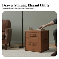 Vintage Bedside Storage Unit with Sturdy Frame for Renters