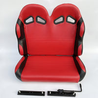 Kart Seat with Slide Rails Contoured Seat with Brackets Textured for Hobby Builders, Child's Vehicle Builds