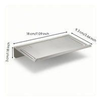 Stainless Steel Wall Shelf Rustproof Bath Shelf with Guard Rails Rust Resistant Brushed for Washroom, Apartment