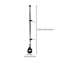 Rail-Mounted Flagpole Nylon Components Stainless Steel Flagpole Flag Pole Clip Bracket Silver