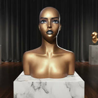 Mannequin Head Bust Hairpiece Mannequin Head Stable Necklace Display Bust for Hair Salon